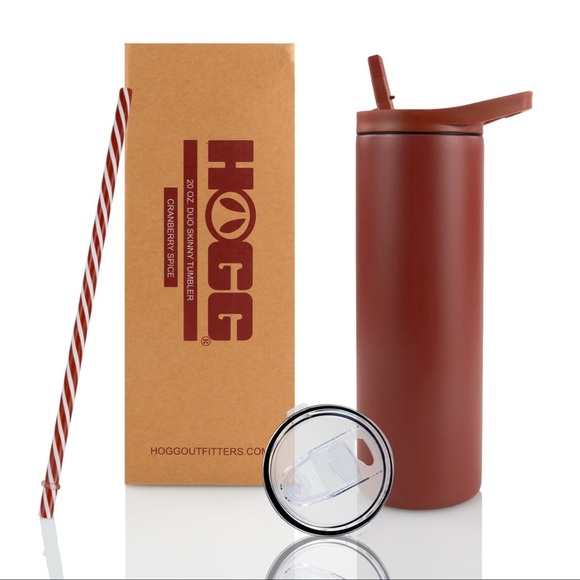 20oz POWDER COATED DUO SKINNY TUMBLER CRANBERRY SPICE - Picture 1 of 3